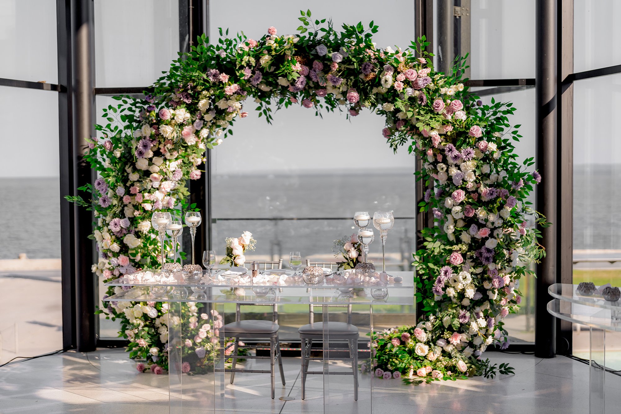 wedding decoration dubai luxury stage floral setup