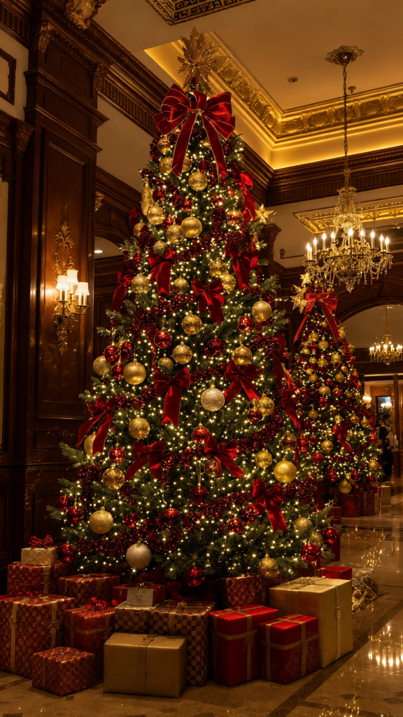 Signature Themes Close-up detail of handcrafted glass baubles, velvet ribbons, and warm 2700K fairy lights bespoke-christmas-tree-themes-uae.jpg Custom Christmas tree themes and luxury holiday ornaments in Dubai UAE